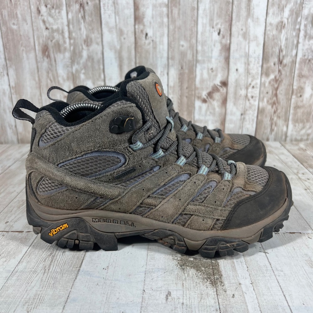 Merrell Moab 2 Mid Waterproof Hiking Boots Granite Grey J06054 Womens 9